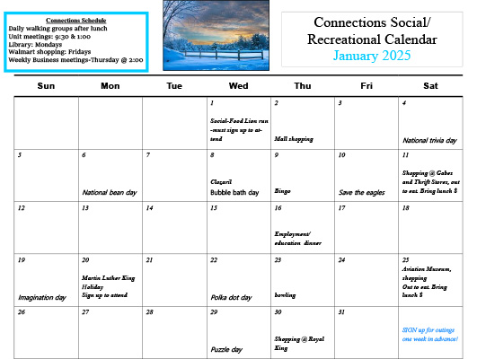 January Calendar